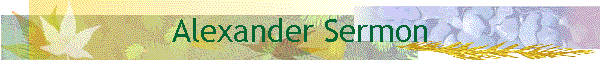 Alexander Sermon
