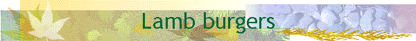 Lamb burgers